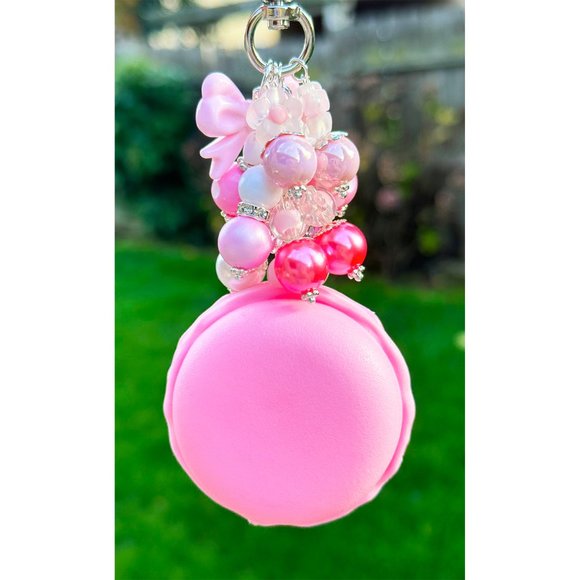 Kawaii Pink Macaron Surprise Box Keychain Purse Bag Charm - Picture 5 of 7
